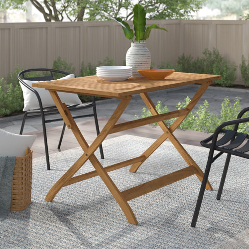Gracie Oaks Amaure Folding Wooden Dining Table & Reviews Wayfair